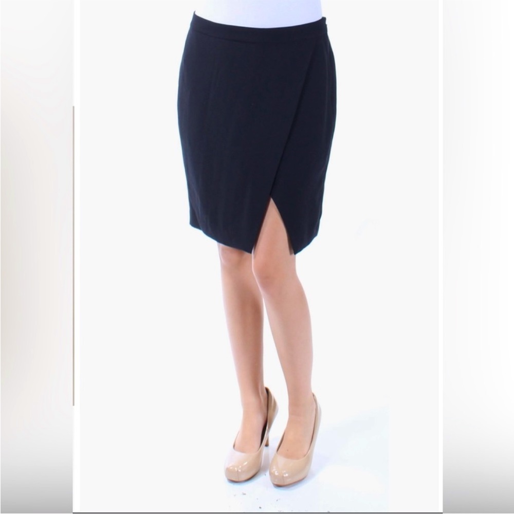 Women’s Black Faux Wrap Skirt